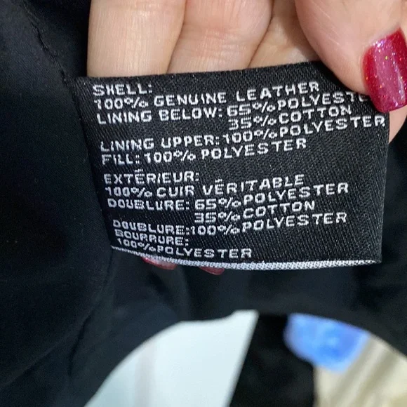 Wilson’s Leather , Black Leather Fully Lined Jacket Size Chart in pics - Picture 6 of 13